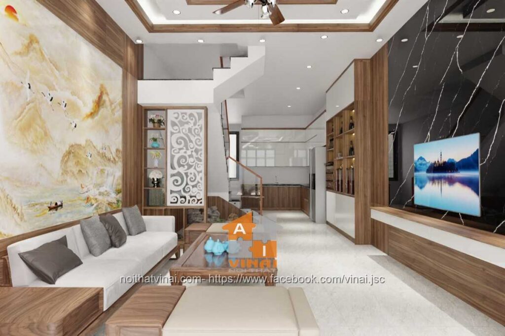 Nội thất phòng khách nhà phố Hương Canh- Bình Xuyên-1