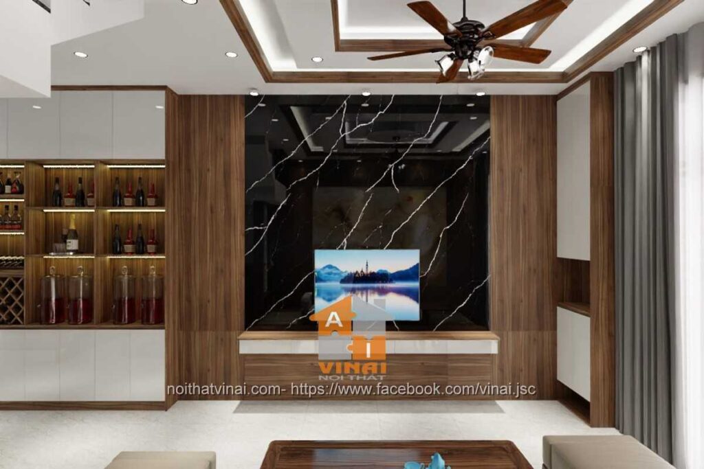 Nội thất phòng khách nhà phố Hương Canh- Bình Xuyên-2