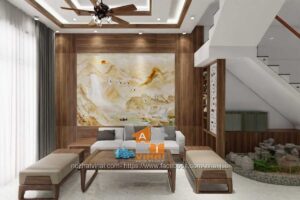 Nội thất phòng khách nhà phố Hương Canh- Bình Xuyên-3