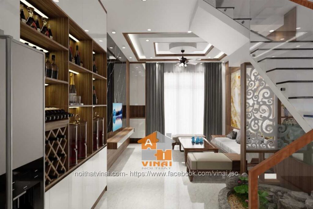 Nội thất phòng khách nhà phố Hương Canh- Bình Xuyên-4