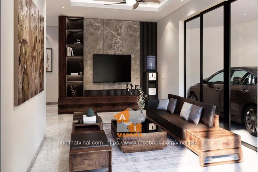 Nội thất phòng khách nhà phố phường Liên Bảo- Vĩnh Yên-2