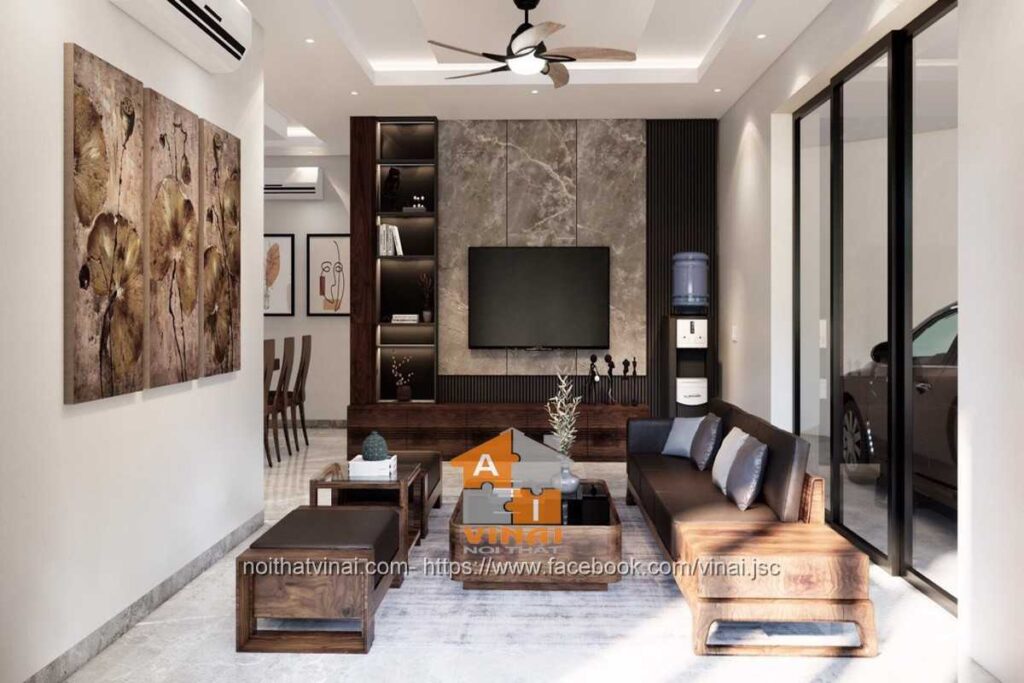 Nội thất phòng khách nhà phố phường Liên Bảo- Vĩnh Yên-3