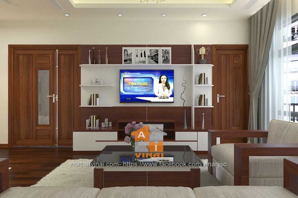 Nội thất phòng khách shophouse- Khu đô thị mới Phúc Yên-5