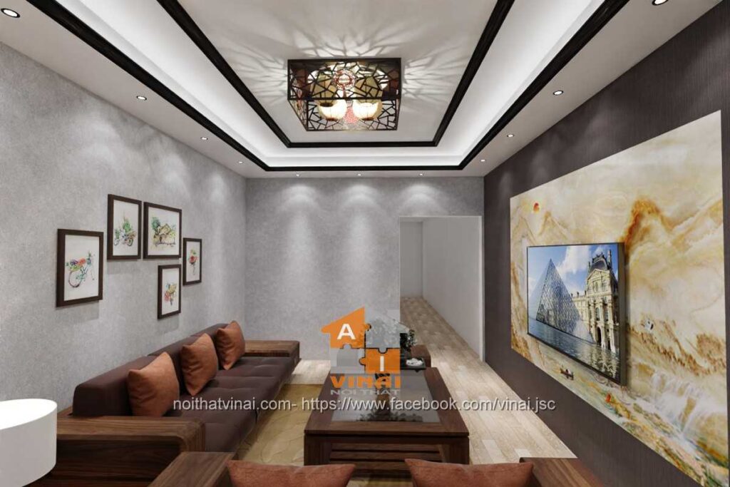 Nội thất phòng khách nhà ống 3.5x15m-1
