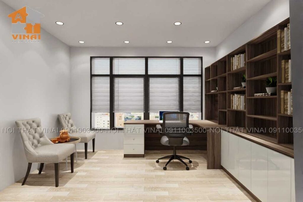 Nội thất phòng làm việc chung cư La Fortuna căn 05-3PN-1