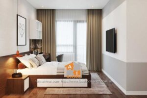 Nội thất phòng ngủ 1 chung cư Sky Central -3