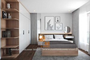 Nội thất phòng ngủ-1 chung cư Tây Hồ Residence căn 2204-1