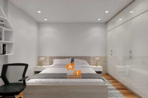 Nội thất phòng ngủ 1 chung cư VCI căn A809 -2PN-2VS-1