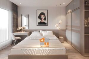 Nội thất phòng ngủ 2 chung cư CT8 Đình Thôn căn E1-301-1