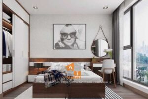 Nội thất phòng ngủ 2 chung cư FLC Cầu Giấy-1