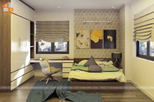 Nội thất phòng ngủ chu cư Imperia Garden căn 01 tòa A