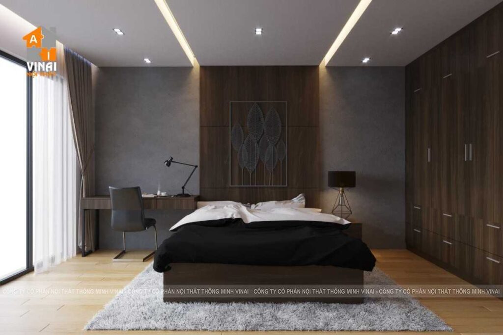 Nội thất phòng ngủ 2 chung cư Metropolis tòa M1- Căn 2 ngủ -1