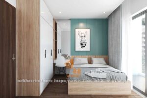 Nội thất phòng ngủ-2 chung cư Tây Hồ Residence căn 2204-1
