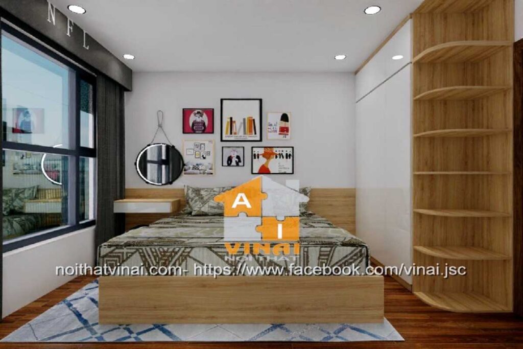Nội thất phòng ngủ 2 chung cư VCI Tower căn B2112-1