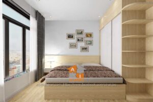 Nội thất phòng ngủ 2 chung cư Vinhomes Ocean Park Gia Lâm căn 2 ngủ-1