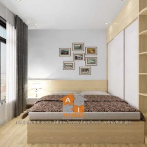 Nội thất phòng ngủ 2 chung cư Vinhomes Ocean Park Gia Lâm căn 2 ngủ-1