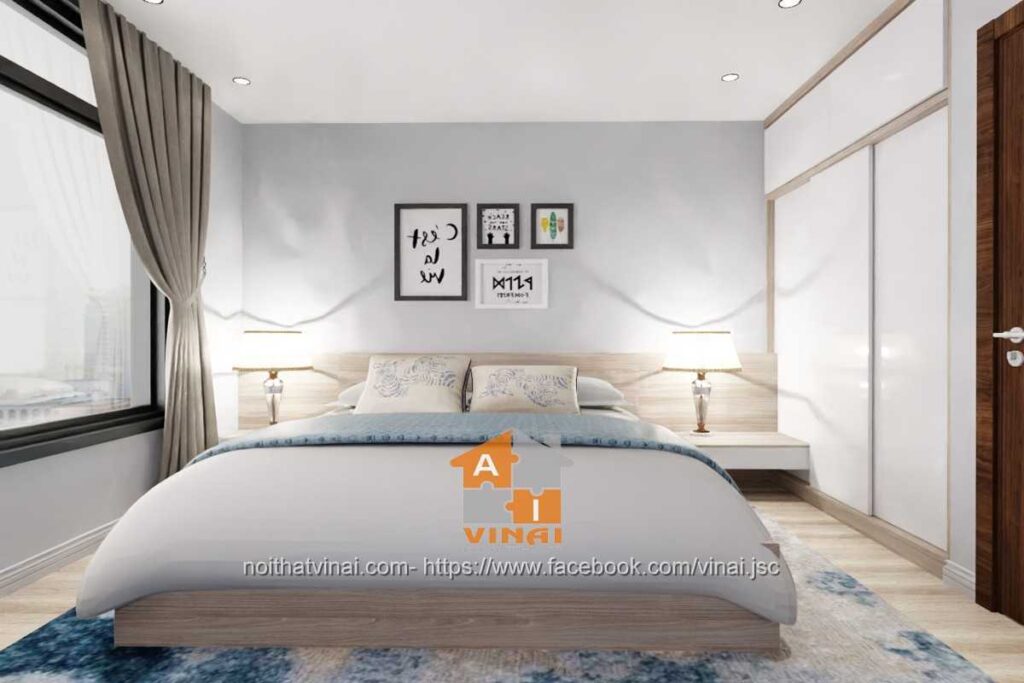 Nội thất phòng ngủ 2 chung cư Vinhomes Ocean Park Gia Lâm căn 3 ngủ-1