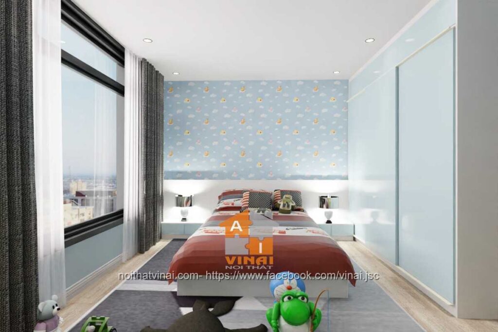 Nội thất phòng ngủ 3 chung cư Vinhomes Ocean Park Gia Lâm căn 3 ngủ-1