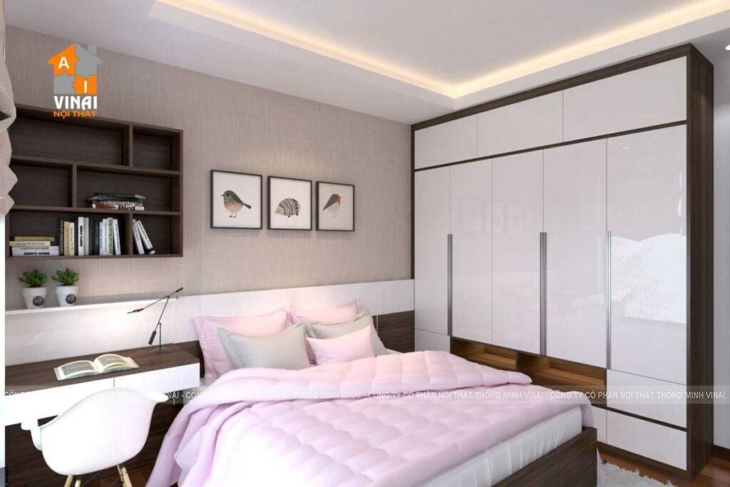 Nội thất phòng ngủ bé gái chung cư An Bình City căn A5-1801-3
