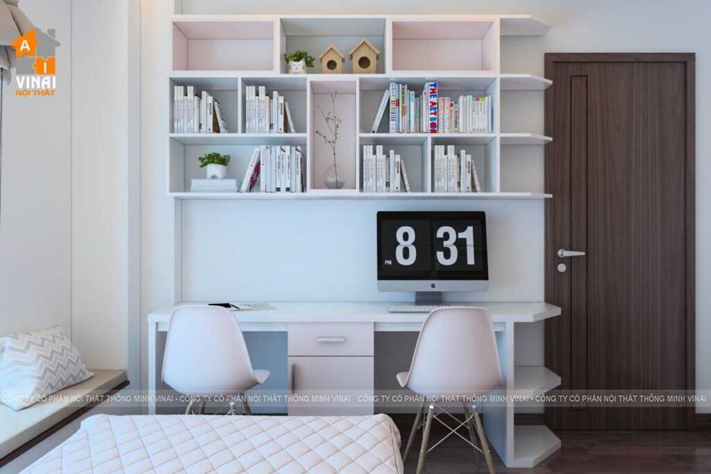 Nội thất phòng ngủ bé gái chung cư Eco Green Nguyễn Xiển căn 1210-2