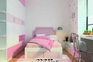 Nội thất phòng ngủ bé gái chung cư HD Mon City căn A14