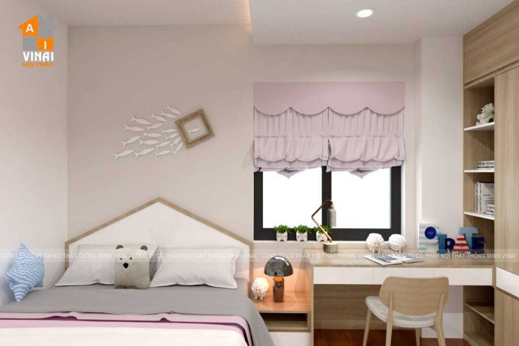 Nội thất phòng ngủ bé gái chung cư Việt Đức- Complex- 39 Lê Văn Lương-1