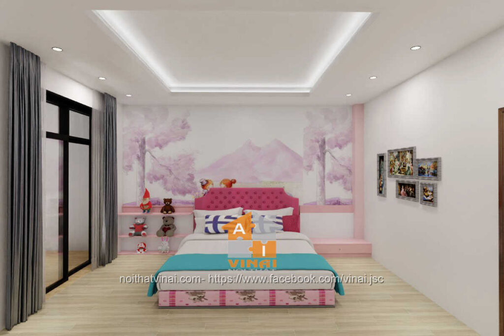 Nội thất phòng ngủ bé trai nhà liền kề Đặng Xá Gia Lâm-1