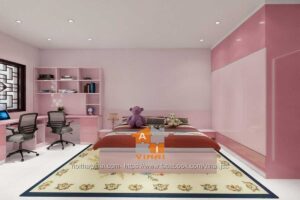 Nội thất phòng ngủ bé gái nhà lô Tam Hợp Bình Xuyên-1