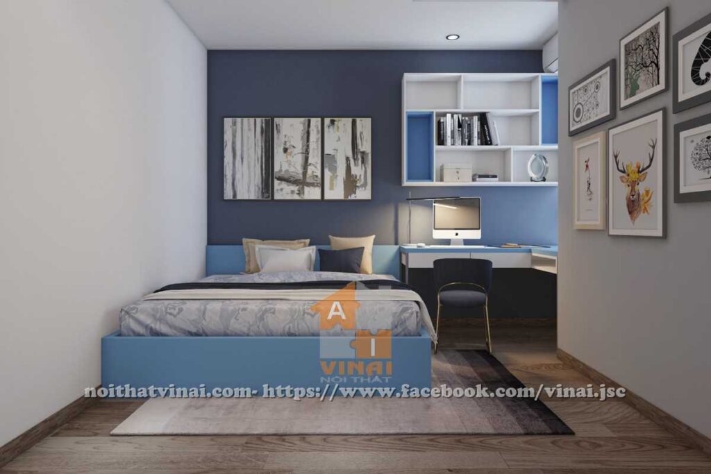 Nội thất phòng ngủ bé trai chung cư Goldmark City căn S3-2316-1