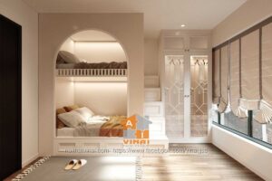 Nội thất phòng ngủ bé trai chung cư VCI căn A1812-1