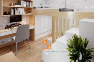 Nội thất phòng ngủ bé trai chung cư Vinhomes Ocean Park căn 2ngủ-1