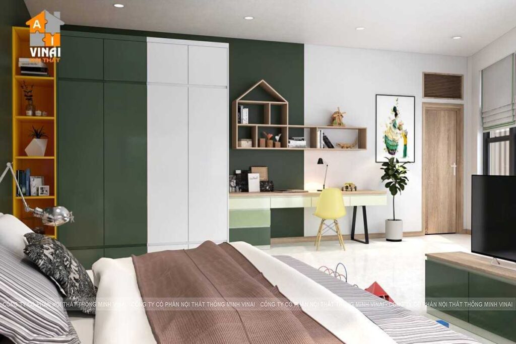 Nội thất phòng ngủ bé trai nhà liền kề Sky Garden Vĩnh Yên-3