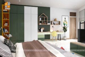 Nội thất phòng ngủ bé trai nhà liền kề Sky Garden Vĩnh Yên-3