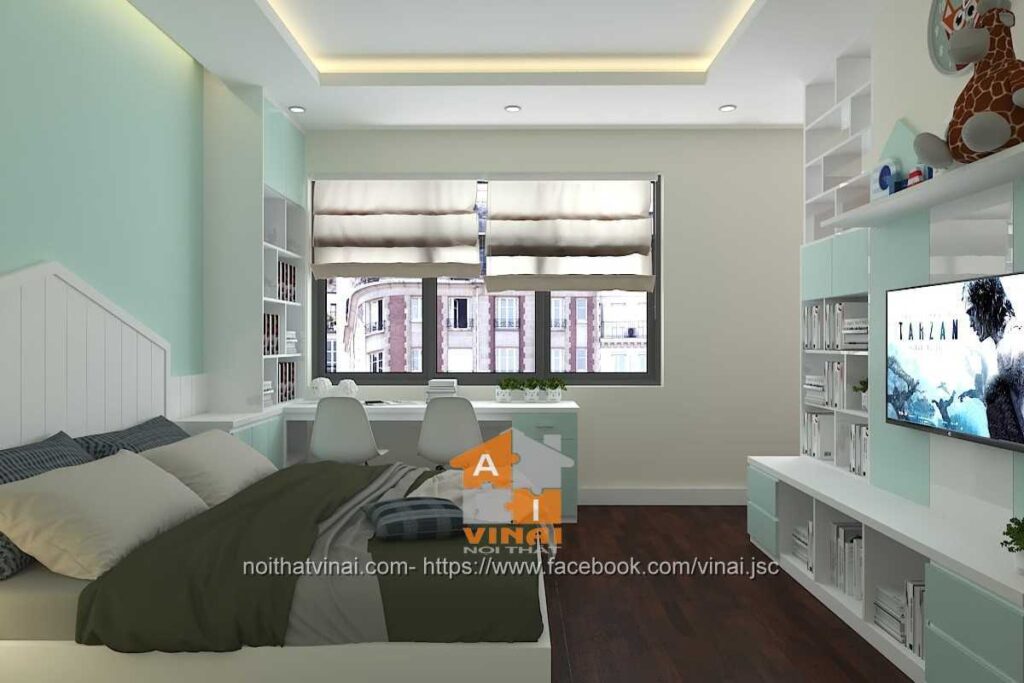 Nội thất phòng ngủ bé trai shophouse- Khu Đô Thị mới Xuân Hòa-3