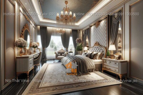Nội thất phòng ngủ biệt thự phong cách Luxury 13
