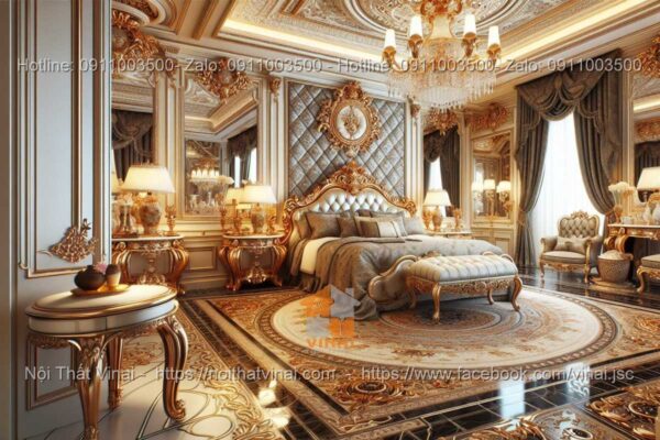 Nội thất phòng ngủ biệt thự phong cách Luxury 2