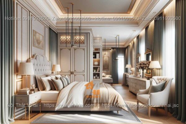 Nội thất phòng ngủ biệt thự phong cách Luxury 6