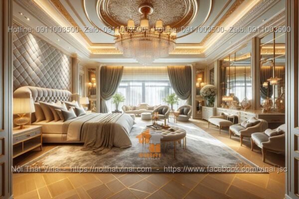 Nội thất phòng ngủ biệt thự phong cách Luxury 7