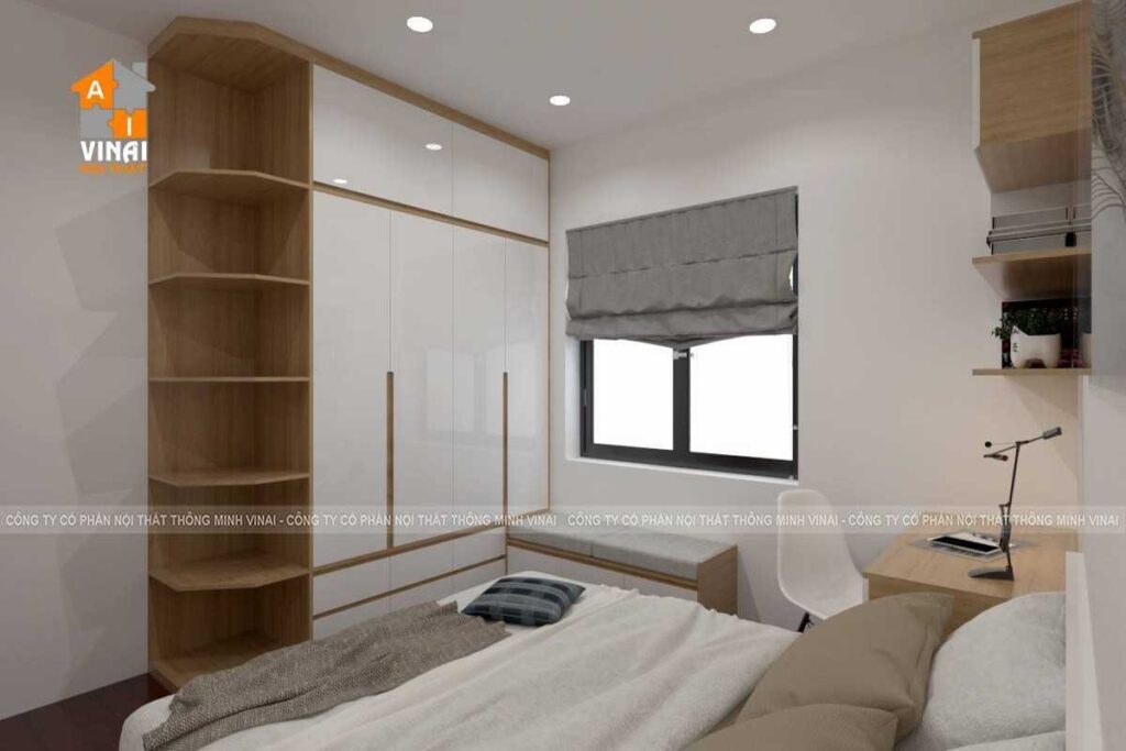 Nội thất phòng ngủ chung cư 24T1- Hoàng Đạo Thúy căn 62m2-2