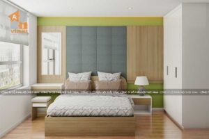 Nội thất phòng ngủ 1 chung cư Dcapital căn C607