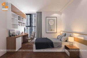 Nội thất phòng ngủ chung cư Ecogreen- Nguyễn Xiển-căn 12 tòa CT1-v4