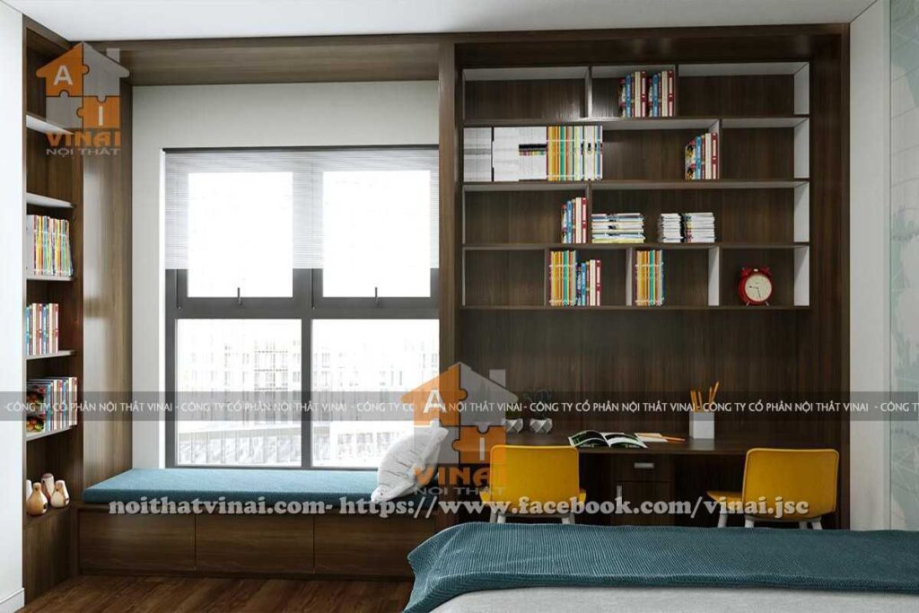 Nội thất phòng ngủ chung cư Golden West Complex Lê Văn Thiêm căn 2 ngủ-2