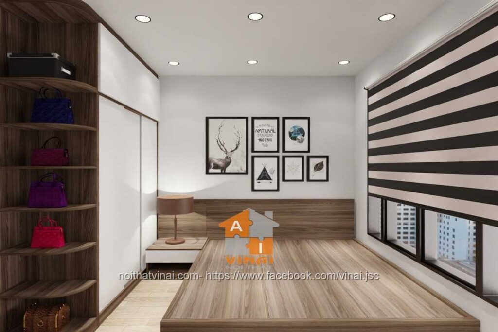 Nội thất phòng ngủ chung cư La Fortuna Vĩnh Yên căn 410-1