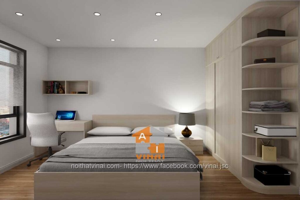 Nội thất phòng ngủ chung cư La Fortuna Vĩnh Yên căn 11-1