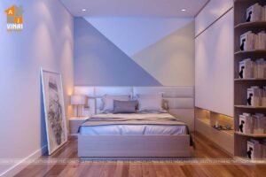 Nội thất phòng ngủ chung cư Platinum Nguyễn Công Hoan căn 05-1