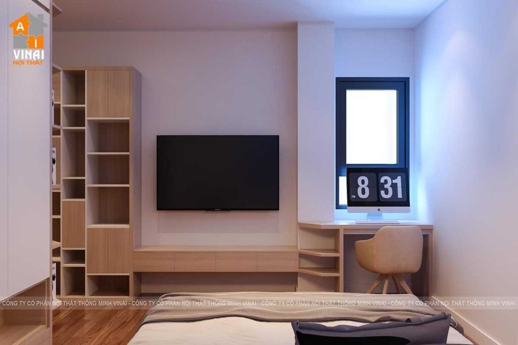 Nội thất phòng ngủ chung cư Platinum Nguyễn Công Hoan căn 05-3