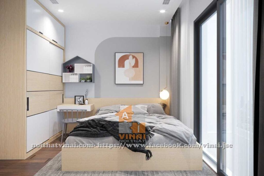 Nội thất phòng ngủ chung cư Tây Hồ Residence căn 2004-2PN