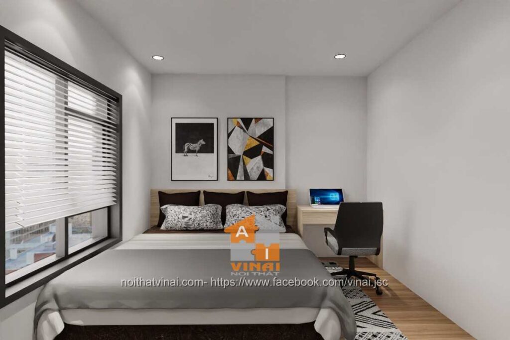 Nội thất phòng ngủ chung cư The City Light căn 12A16-2PN-1