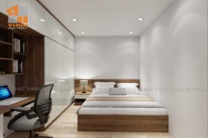Nội thất phòng ngủ chung cư VCI Tower căn 2pn-1vs-1