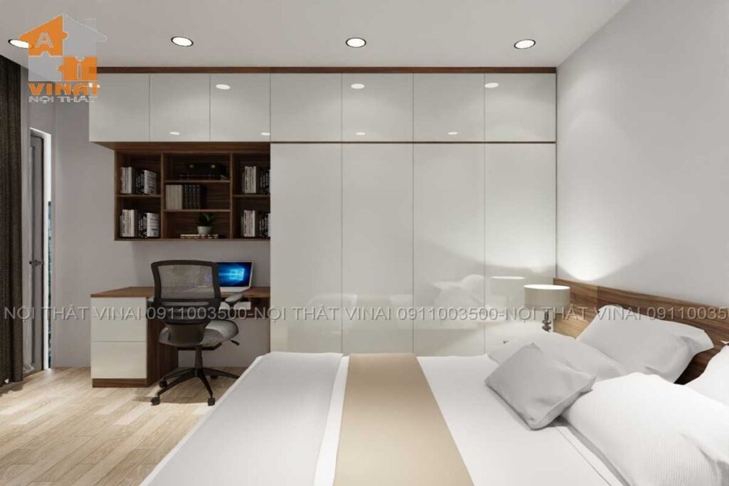 Nội thất phòng ngủ chung cư VCI Tower căn 2pn-1vs-2